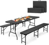 KIT TABLE + 2 BANCS PLIABLES DE 180CM
